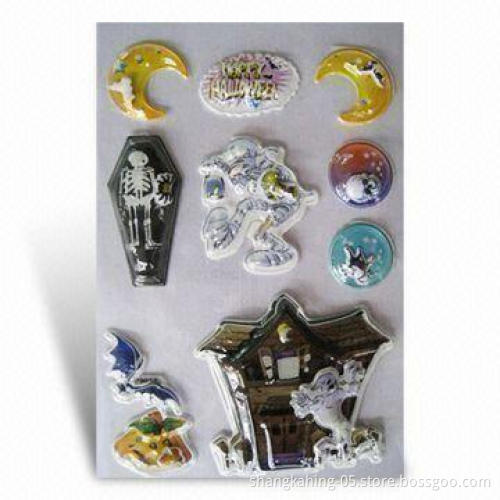 3-D Glow-in-the-dark Sticker, Different Materials are Available